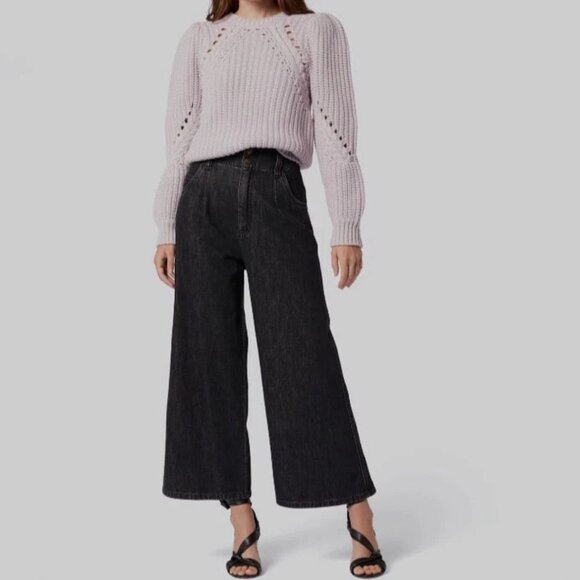 Joie 100% Merino Wool Lavender Lilac Cable Knit Joanes Sweater - Picture 7 of 8